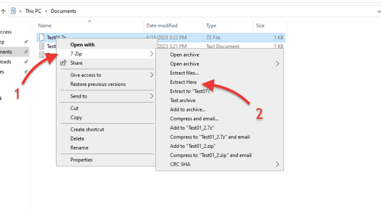 Using 7-Zip