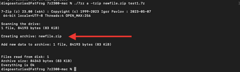using 7-Zip on Mac
