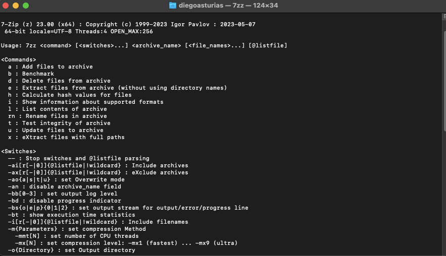 using 7-Zip on Mac