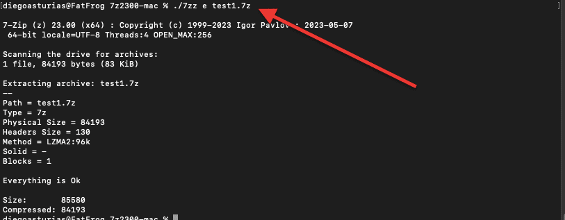using 7-Zip on Mac