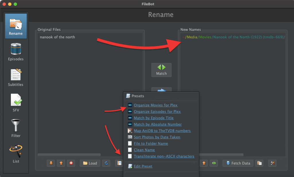 Rename with FileBot
