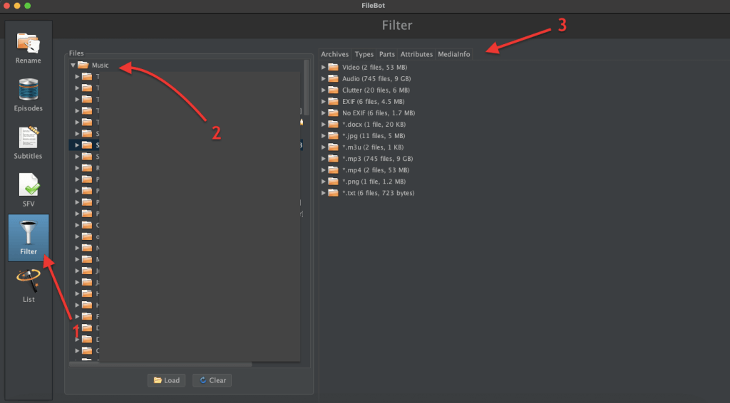 FileBot filters