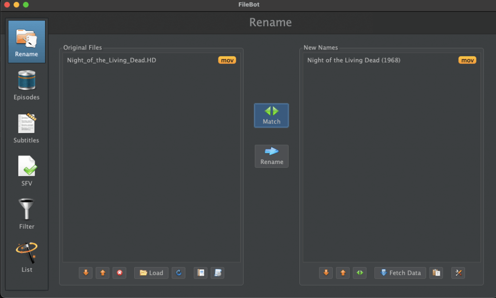 FileBot Interface