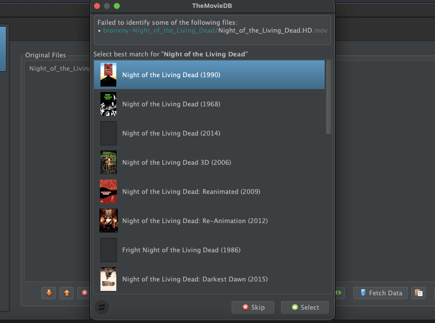 Filebot search