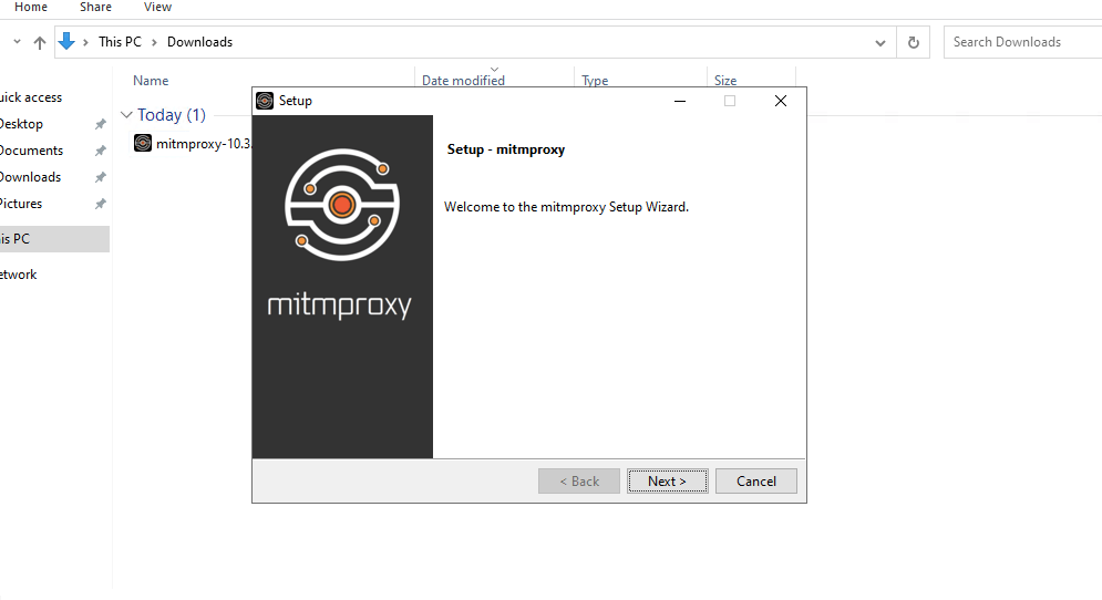mitmproxy installation