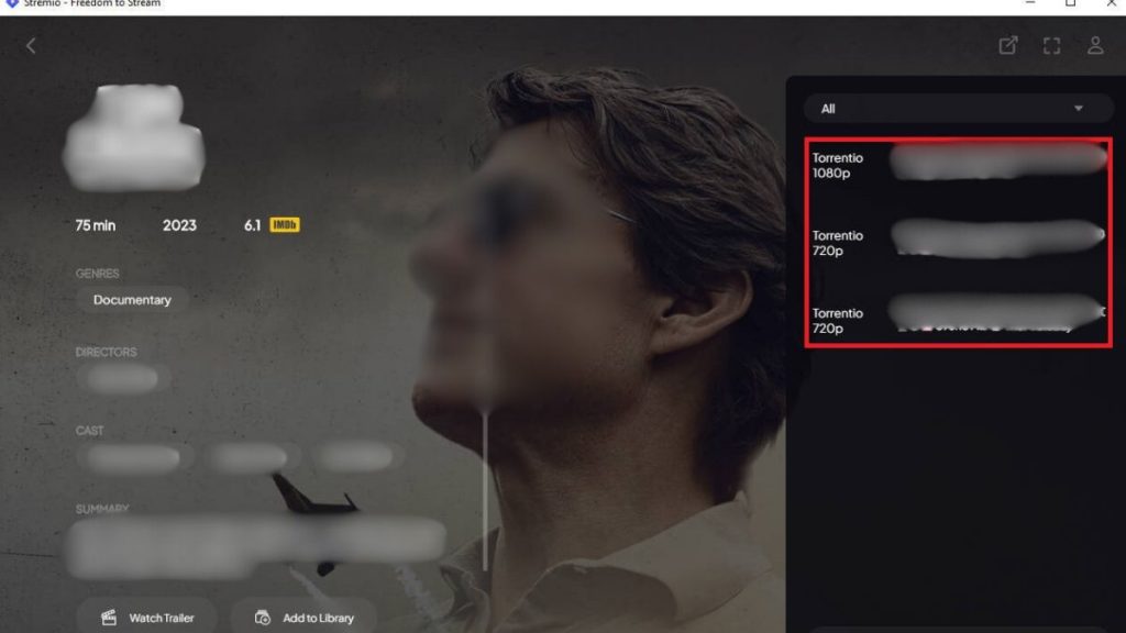 Torrentio allows Stremio users to scan multiple torrent sources.